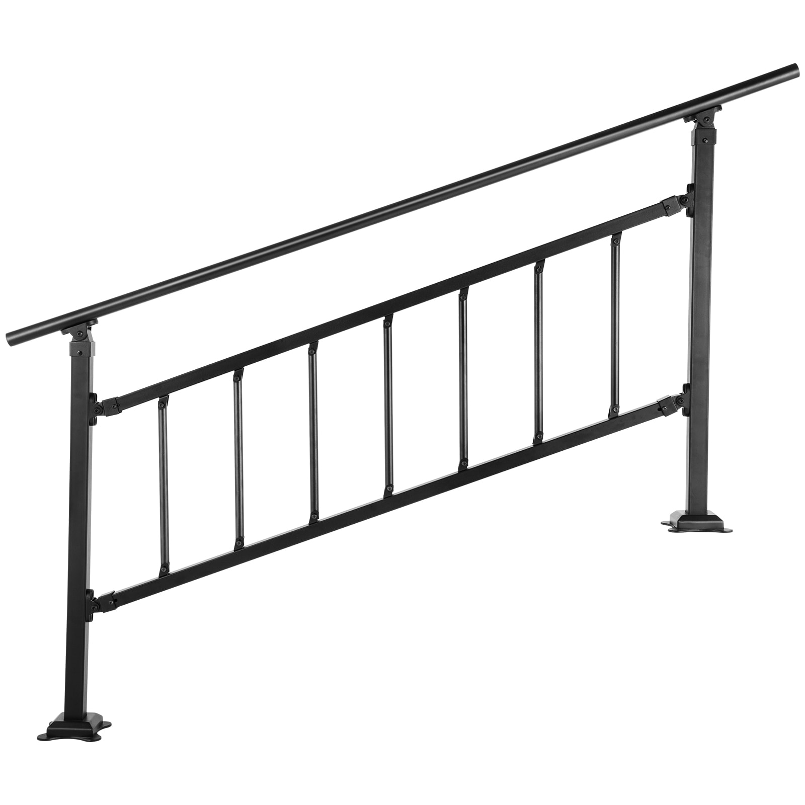 Adjustable Wrought Iron Stair Railing For Exterior Concrete Steps_voghion.com